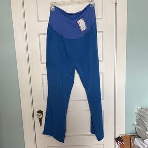 Poshglam Women's Blue Maternity Scrub Pants Size XL